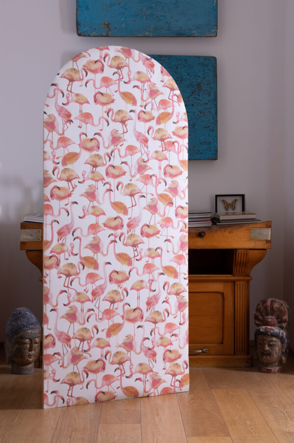 carta da parati modello flamingo pink disegnata a mano by niva design