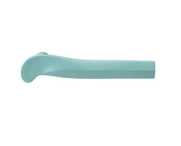 maniglia di design maglia per porte celeste opaca maniglia colorata modello geometrico prisma by niva design